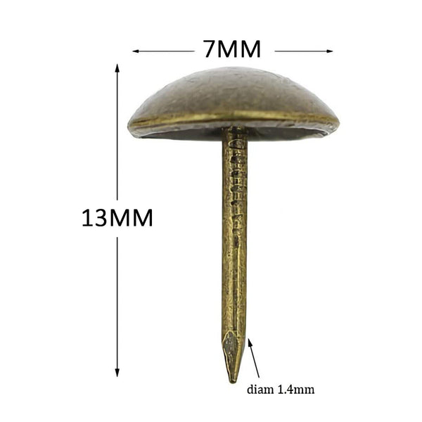 100 X Furniture Hardware Studs Tacks Pins Antique Bronze Upholstery Nails Bronze