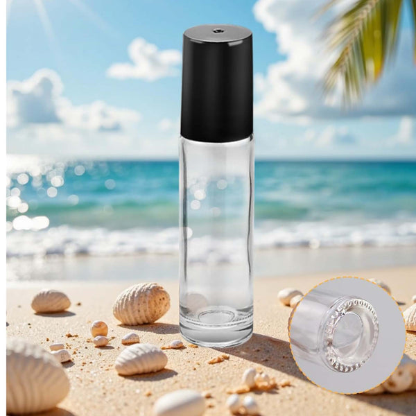 10PCS Glass Roller Bottles Essential Oil Roll-On Bottles 5ML 10ML