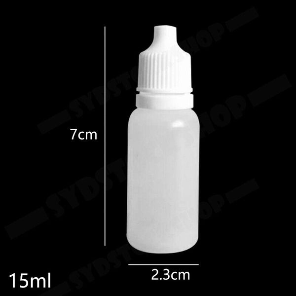 Empty Plastic Dropper Bottles Squeezable Drop Liquid Container