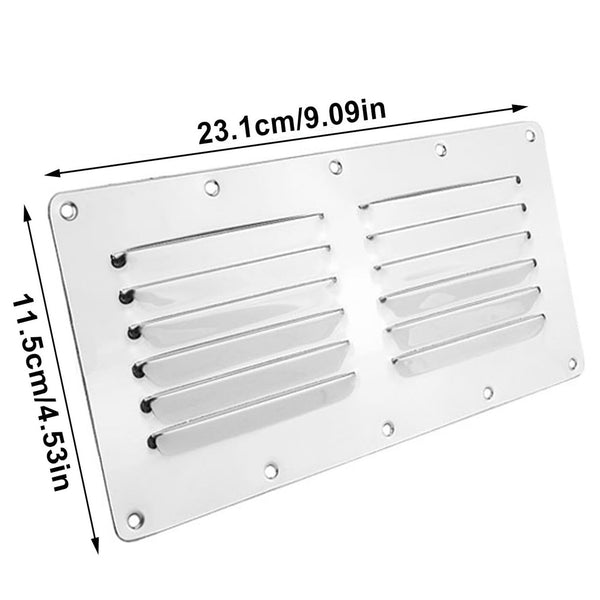 2PCS Stainless Steel Air Vent Grille Louvre Wall Vent Cover Marine Caravan