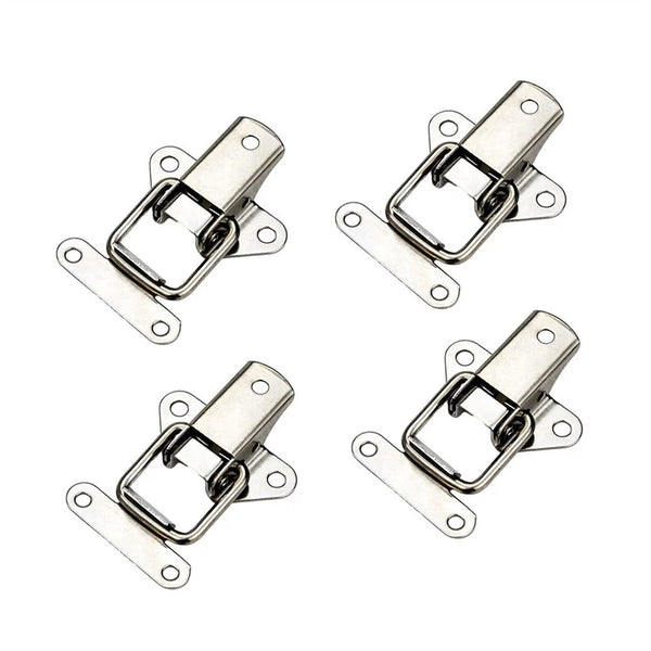 4 X Stainless Steel Clasp Case Clip Loop Suitcase Box Trunk Latch Lock Guitar AU