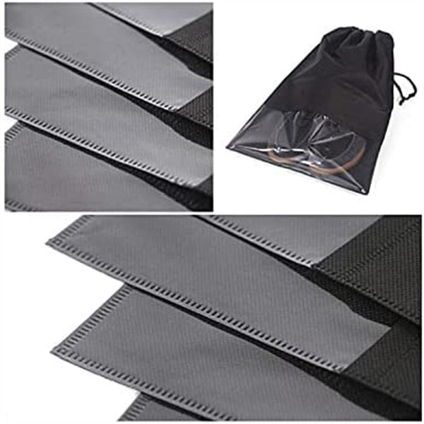 Portable Shoes Bag Travel Storage Pouch Drawstring Bag Non-woven Shoe Bag