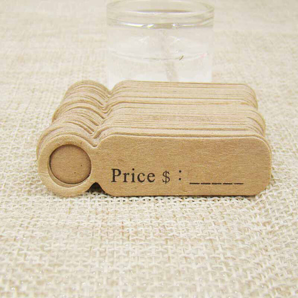 500Pcs Merchandise Display Price Tags Wedding Label Price Watch Display Brown AU