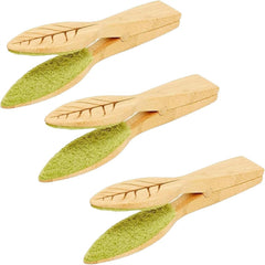 2PCS Wooden Plant Leaf Cleaning Tongs Indoor Plant Leaf Dusting Tool 25CM