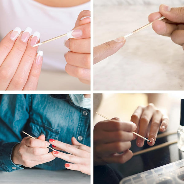 2000 Pack Pointed Cotton Swabs with Wooden Sticks – 10cm Precision Applicator Tips for Makeup and Cleaning