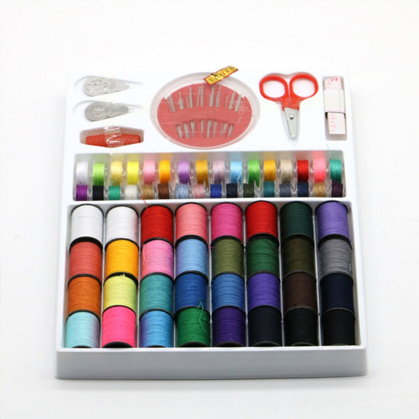 128Rolls Sewing Machine Line Thread Spool Set Bobbin Cotton Reel Needle Tape Kit