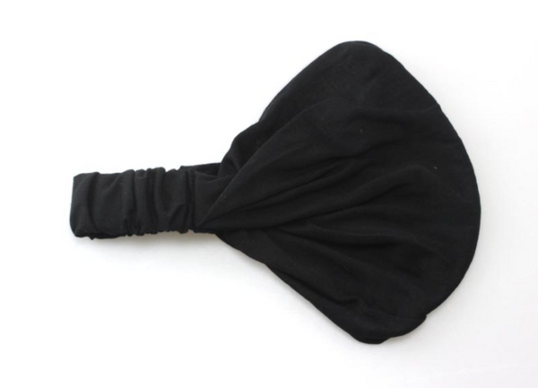 1/2PCS Yoga Hair Band Head Scarf Wrap Elastic Band Bandana Cap Black Headwrap