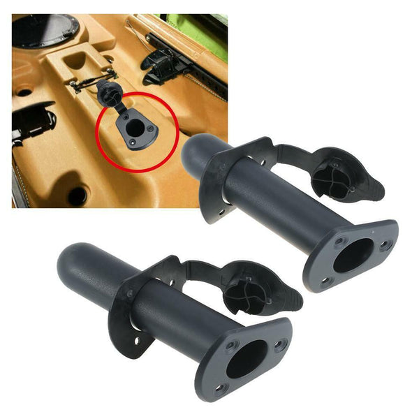 2X With Cap Cover Fishing Boat Rod Holder for Kayak Pole Bracket Flush Mount AU