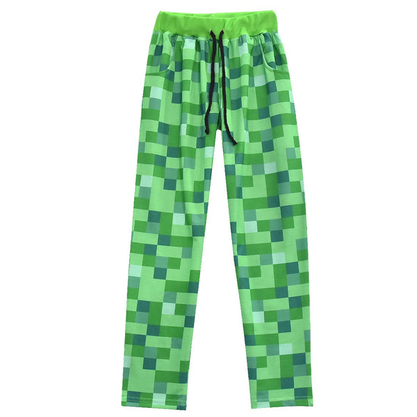Minecraft Creeper green pixel costume pants – kids