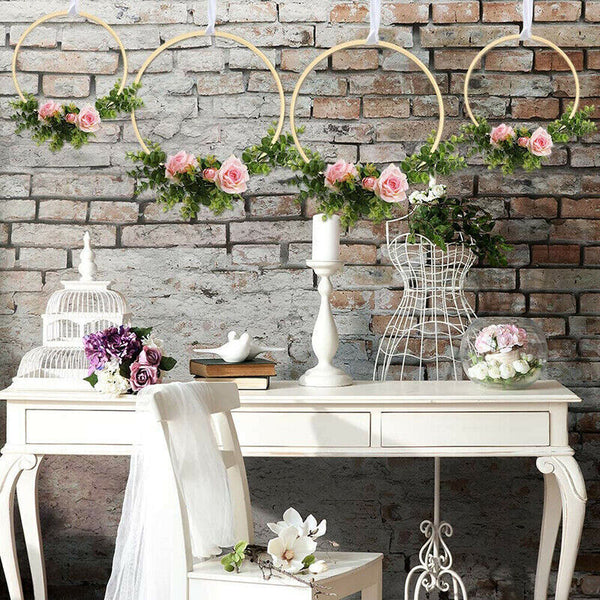 10PCS Bamboo Embroidery Hoops Ring Sewing Frame Cross Stitch Craft Wedding Xmas