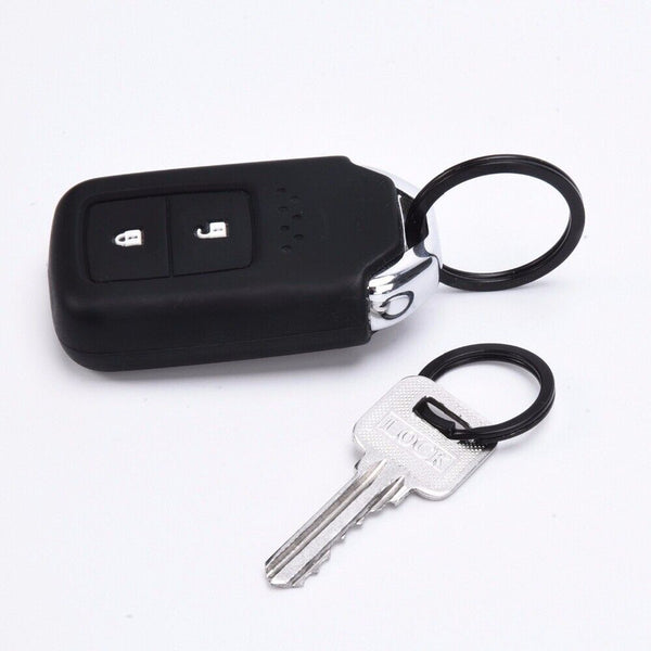 40PCS Bulk Black Stainless Steel Key Holder Rings Keyring Keychain Keyfob 25mm A