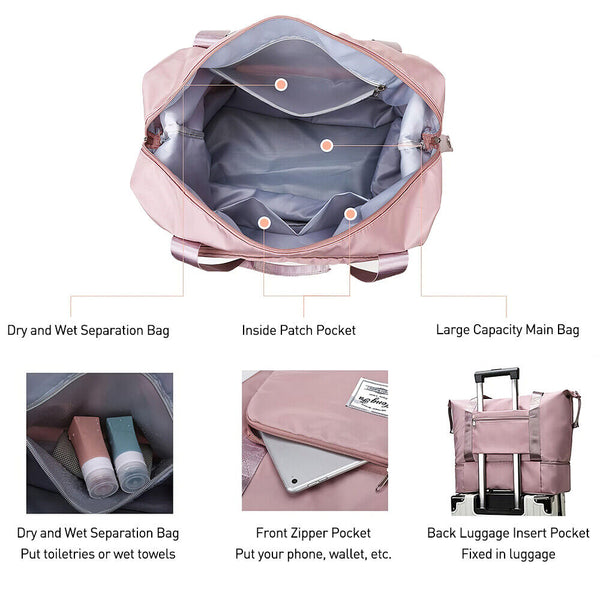 Foldable Travel Bag Unisex Lightweight Large Capacity Folding Duffel Travel Bag