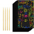 Magic Scratch Paper Art Set Rainbow Drawing Sheets with Wooden Pens