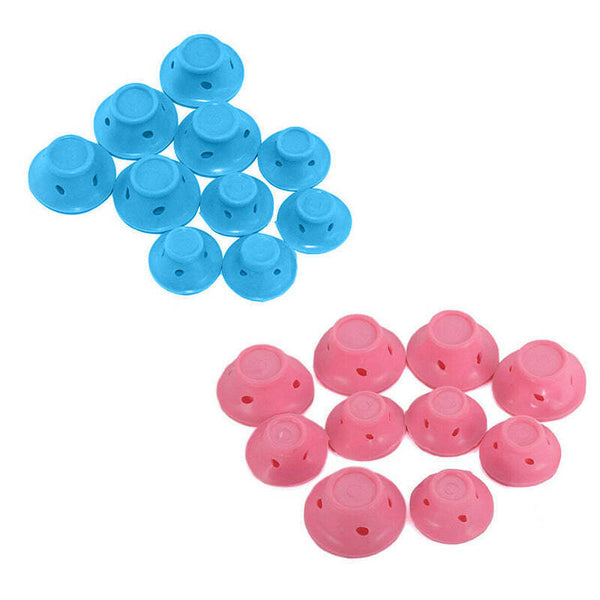 10PCS No Heat Hair Curlers Clip DIY Magic Silicone Soft Rollers Care Heatless AU