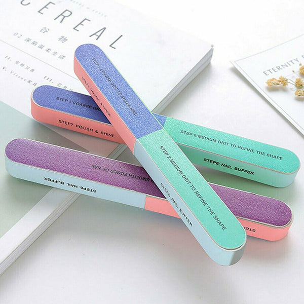 10-200Pcs Nail Sanding Block Buffer Files Art Sand Surface Manicure Buffing AUS