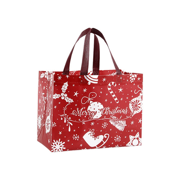 5/10PCS Christmas Gift Bag Storage Bag Tote Bag Reusable Non-woven Shopping Bag