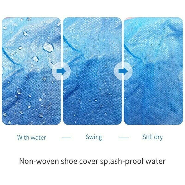 100PCS Disposable Non-Woven Shoe Covers Anti-Slip Protective Overshoes