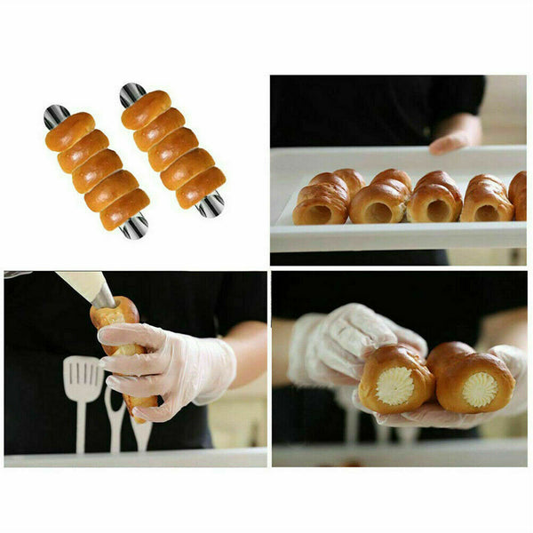 Stainless Steel Bread Baking Tubes Cannoli Form Cream Horn Mould Pastry Mold New