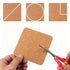 80PCS Self Adhesive Cork Sheets DIY Craft Backing Squares Coaster Tile Pads