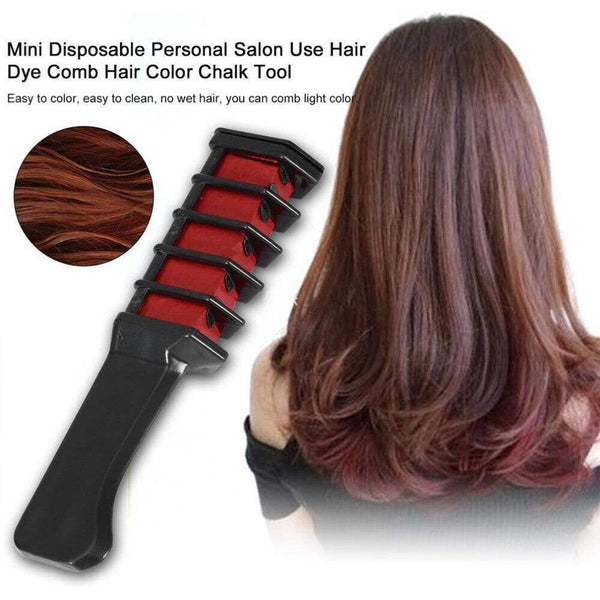 6PCS Temporary Gift Salon Set Party DIY Soft Dye Comb Hair Colour Chalk Pastels