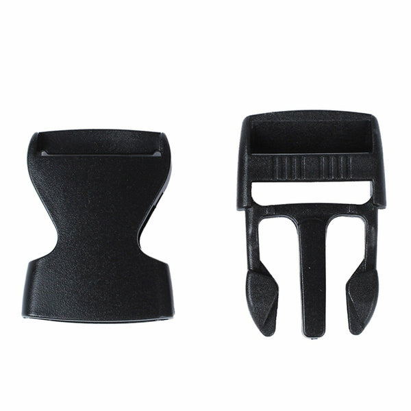 20x Black Plastic Side Quick Release Buckle Clip Cord Strap Fastener Webbing Bag