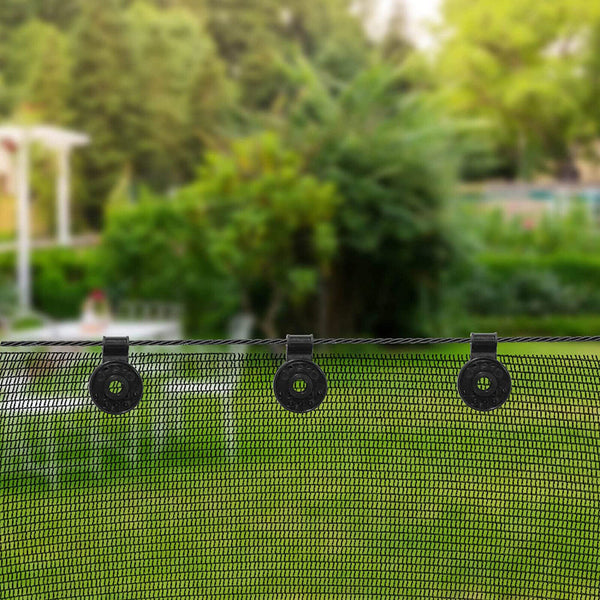 UP 200X Shade Cloth Plastic Clips Round Plastic Black Clips for Sun Shade Net AU