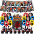 Anime theme happy birthday banner for kids party