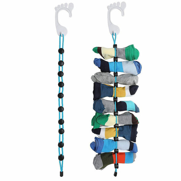 Rope Tidy Clothesline Locks Sock Closet Organizer Storage Hangers Laundry Helper