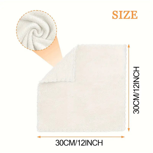 10PCS Soft Face Towels Coral Fleece Washcloths Face Cloths 30x30cm
