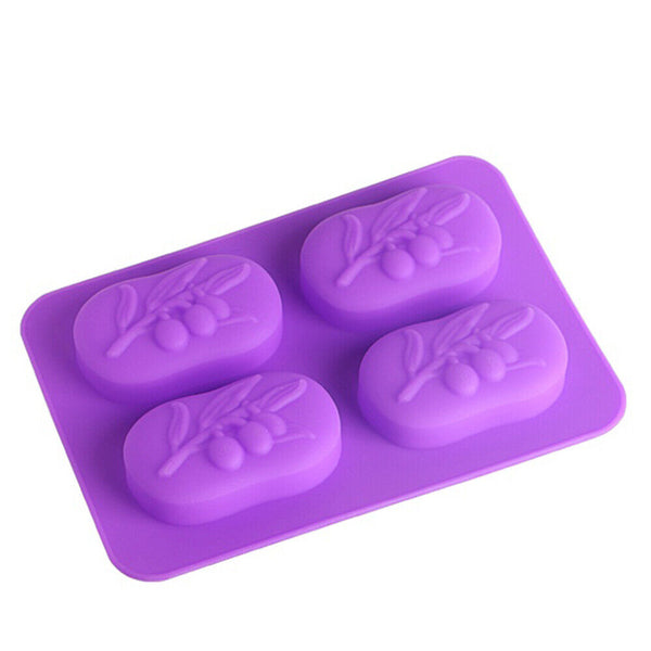 4 Cavity  Olive Tree Shape Handmade Cake Mould   Craft Tools   Soap Mold