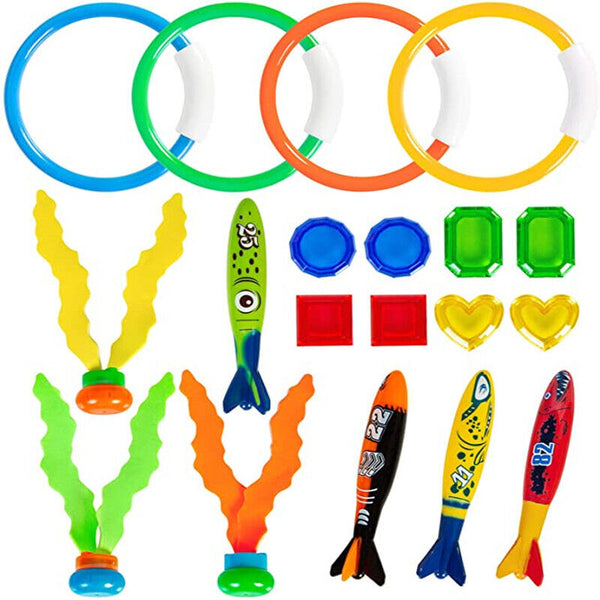 Underwater Swim Pool Diving Toys Summer Swimming Dive Toy Sets Water RIng Sticks