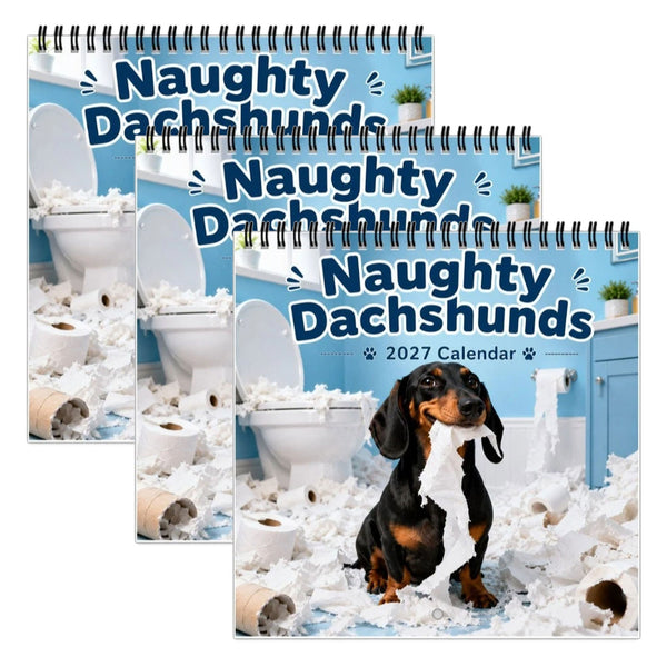 Three dachshund calendars 2027, 3 pack