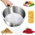3PCS Stainless Steel Rice Washing Bowl 4-in-1 Colander Strainer