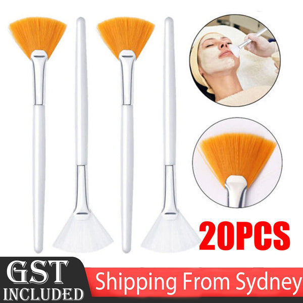 20PCS Fan Brushes Facial Brushes Soft Makeup Brush Cosmetic Applicator Tools AU