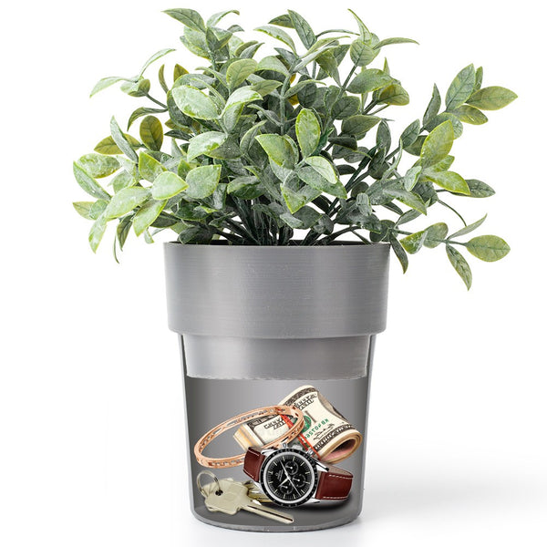 2PCS Flower Pot Hidden Safe Key Hider Secret Storage Container with Hidden Compartment