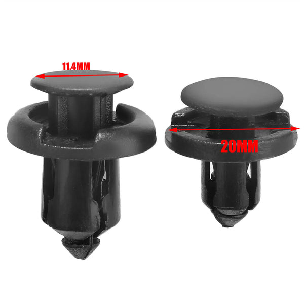 100pcs 8mm Hole Car Plastic Rivets Body Fastener Bumper Push Clips for Nissan