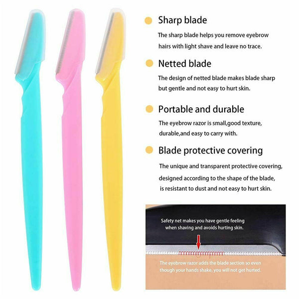 Facial Eyebrow Razor Trimmer Shaper Shaver Blade Knife Hair Remover inkle Beauty