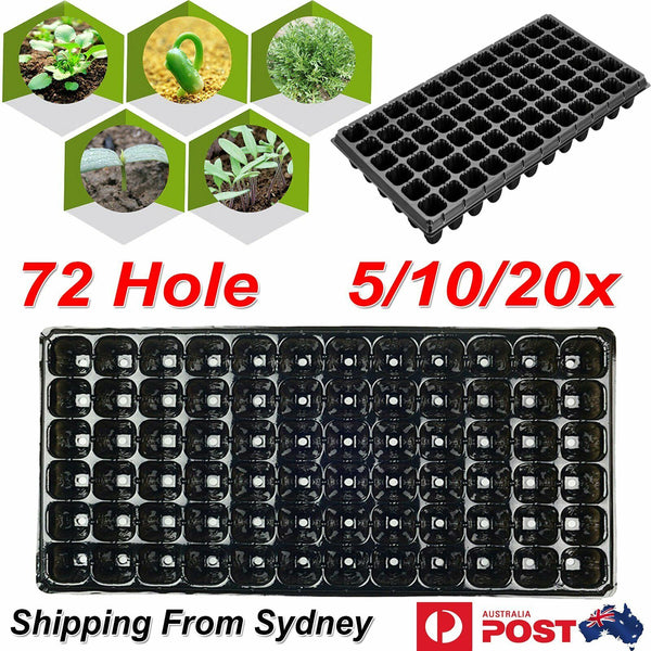 UP20 Set 72 Holes Plant Seeds Grow Box Propagation Nursery Seedling Starter Tray