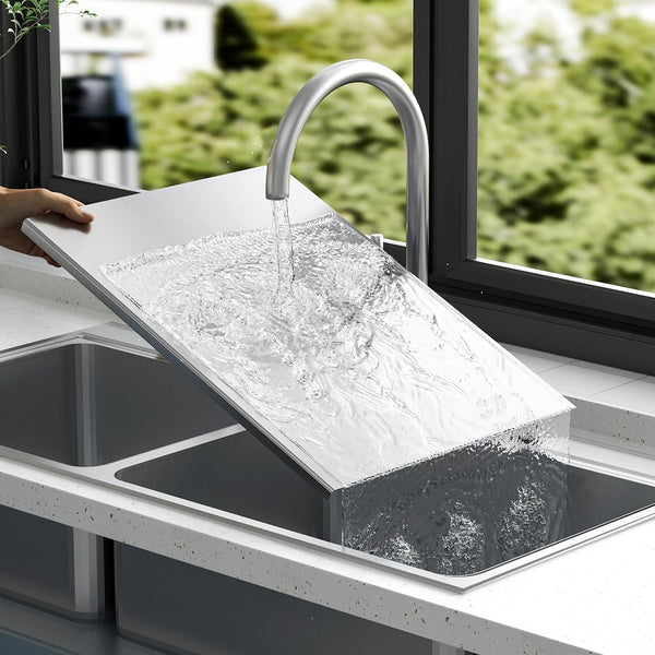 304 Stainless Steel Cutting Chopping Board Pastry Bench Protector Large Board AU