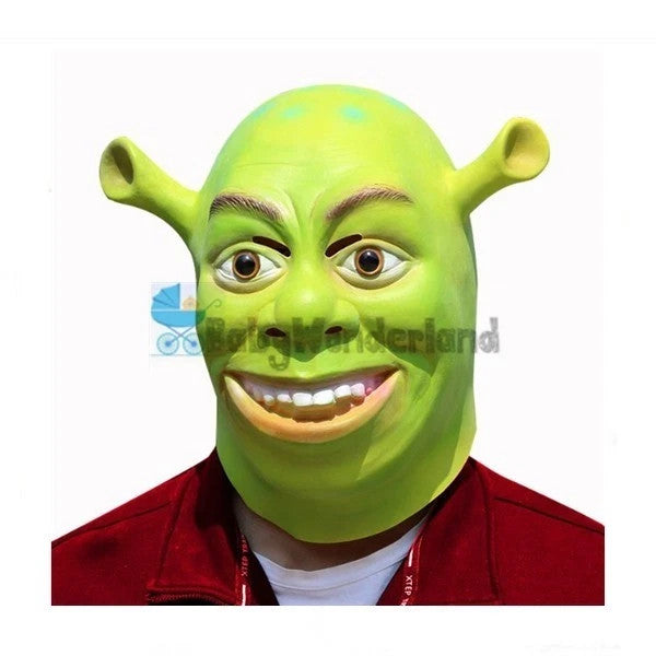 Adult Men Shrek Green Monster Cosplay Costume Mask Gloves Halloween Party XS-3XL