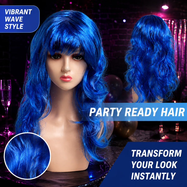 Wavy wig fringe detail