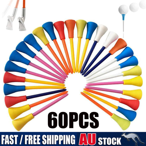 60X 83mm Golf Tees Multi Color Plastic With Rubber Cushion Top Quality Golf Tees