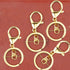 10x Gold Swivel Lobster Clasp Trigger Clip Key Ring Keychain Split Ring DIY AU