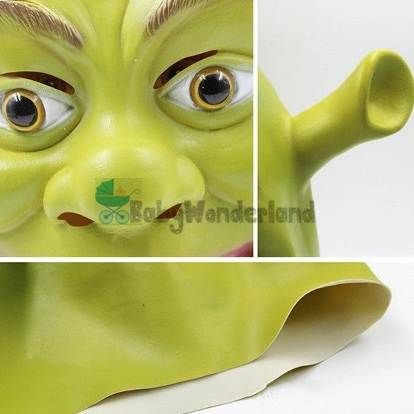 Adult Men Shrek Green Monster Cosplay Costume Mask Gloves Halloween Party XS-3XL