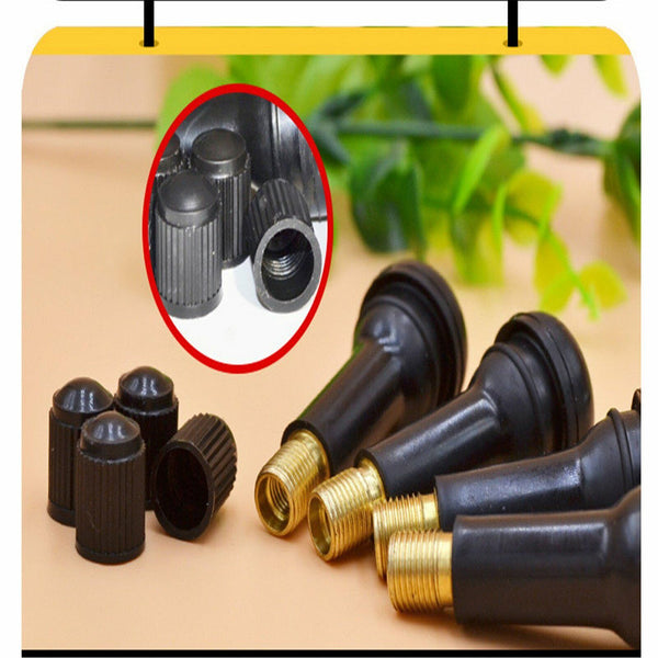 100x Car Auto TR 412 Snap In Tyre (Tire) Valve Rubber Tubeless Short Valve Stems