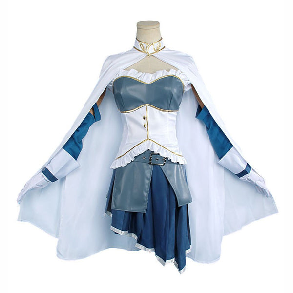 Sayaka Miki Madoka Magica cosplay costume with cape – mannequin front