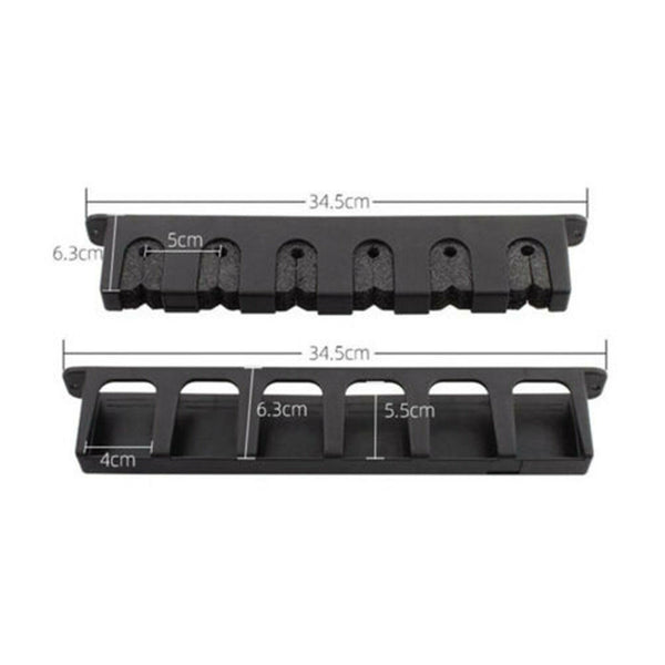 6-Rod Rack Fishing Pole Holder Tackle Wall Fishing Rod Storage Fixed Stand AU