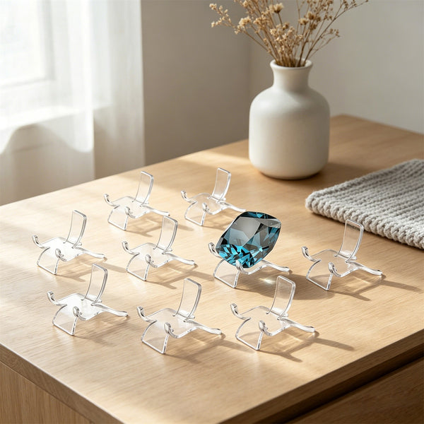 50PCS Clear Acrylic Display Stands – Multi-Purpose Display Easels