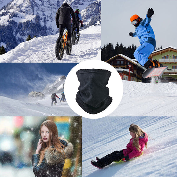 Winter Fleece Neck Warmer Snood Scarf Beanie Hat Ski Balaclava Unisex