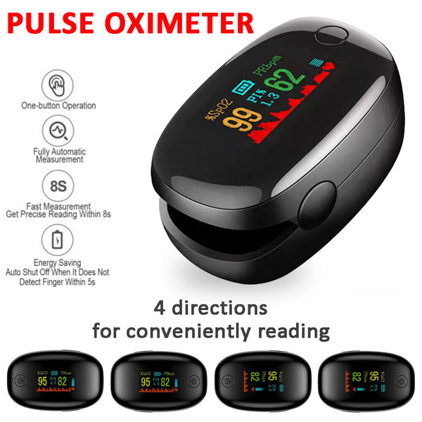 Rate Professional Pulse Finger Oxygen Blood Heart Saturation Monitor Oximeter